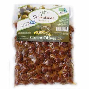 Masline verzi, in vid, bio, 250g, Stamatakos Olivegrove