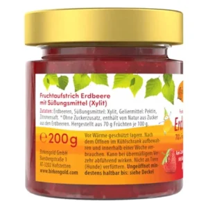 Gem de capsuni fara zahar, indulcit cu Xylitol, 200g, Birkengold