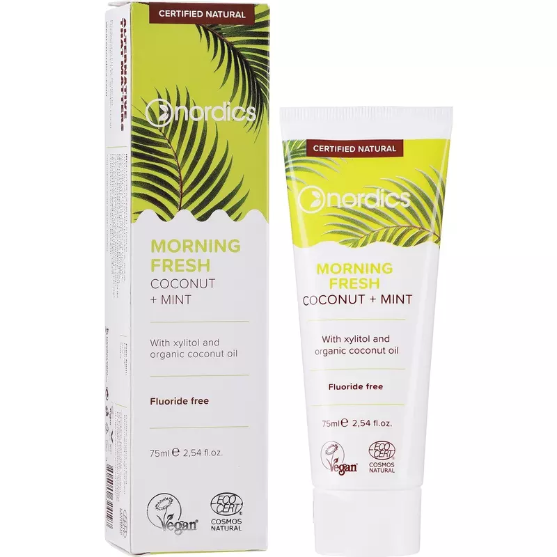 Pasta de dinti Morning Fresh cu cocos si menta bio, 75ml – Nordics