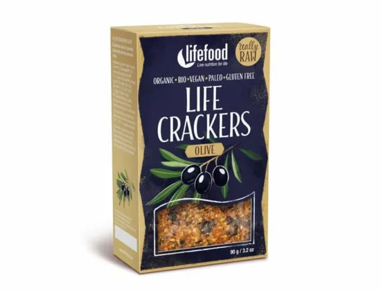 Lifecrackers cu masline raw bio 90g Lifefood