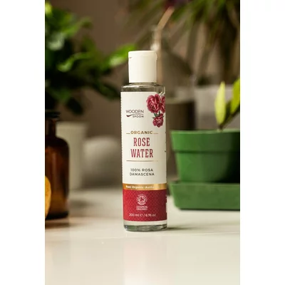 Apa de trandafir Rosa Damascena, bio, 200ml, Wooden Spoon