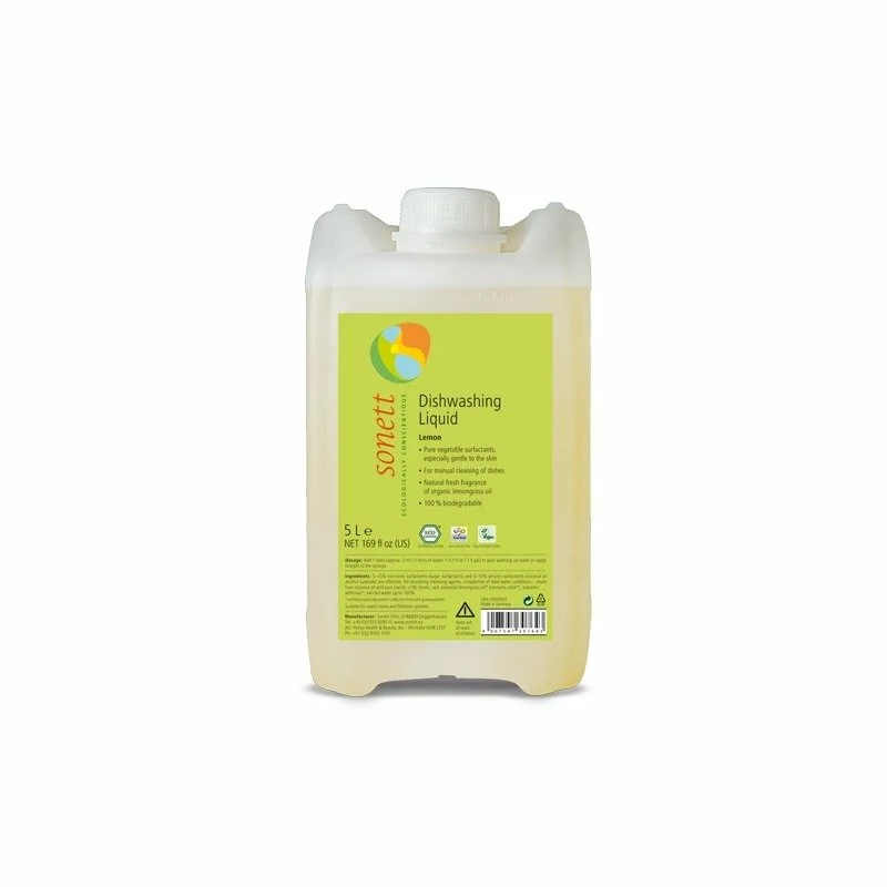 Detergent pentru spalat vase cu lamaie, ecologic, 5L, Sonett