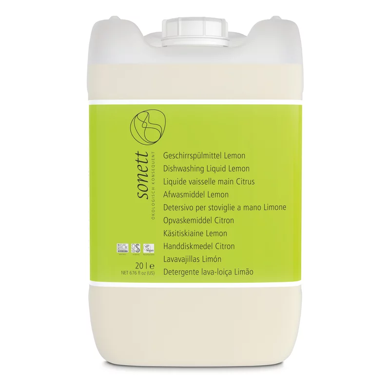 Detergent lichid pentru vase cu lamaie ecologic 20l Sonett