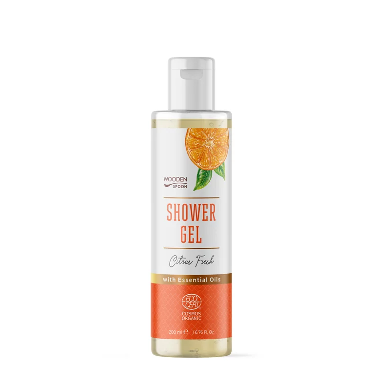 Gel de dus cu citronella, Citrus Fresh, bio, 200ml, Wooden Spoon